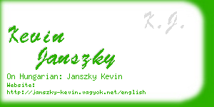 kevin janszky business card